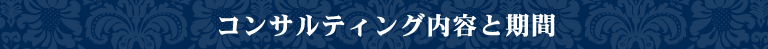 コンサルティング内容と期間